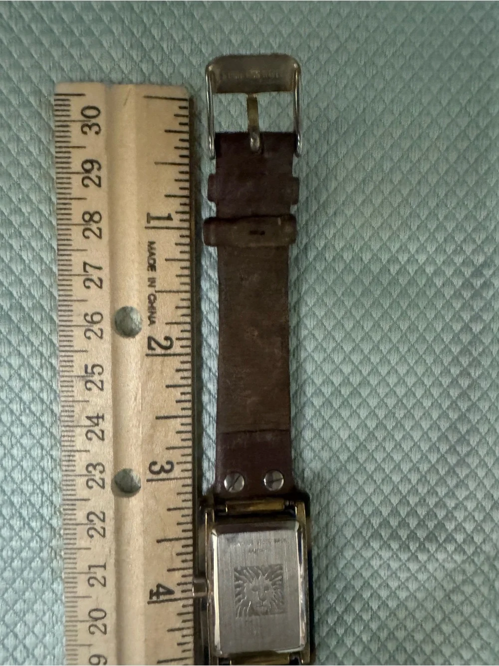 Anne Klein Brown Leather Strap Tortoise Gold-Tone Watch new Battery